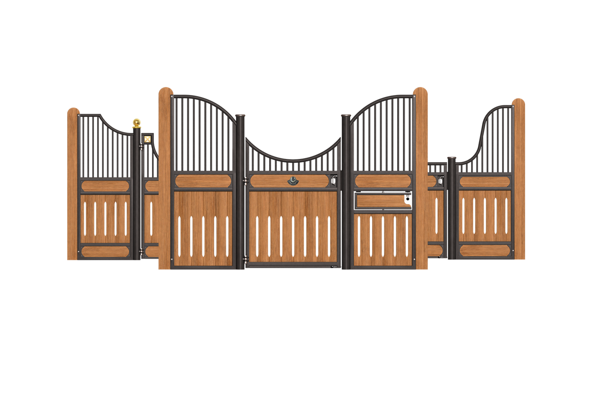 Various horse stall models for selection in the configurator